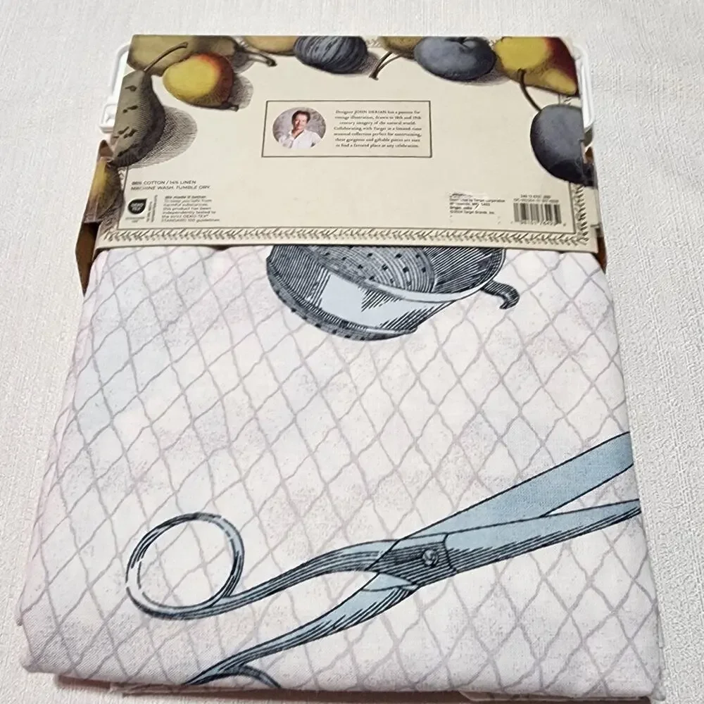 John Derian company tablecloth 60''in x 104'' made 100% cotton